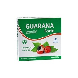 GUARANA FORTE, 40 tab.(Gvaraninės paulinijos sėklų ekstratas)