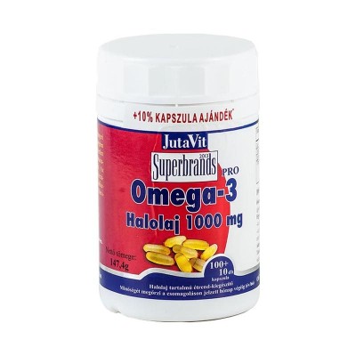 JutaVit omega 3 žuvų taukai 1000 mg, 110 kapsulių